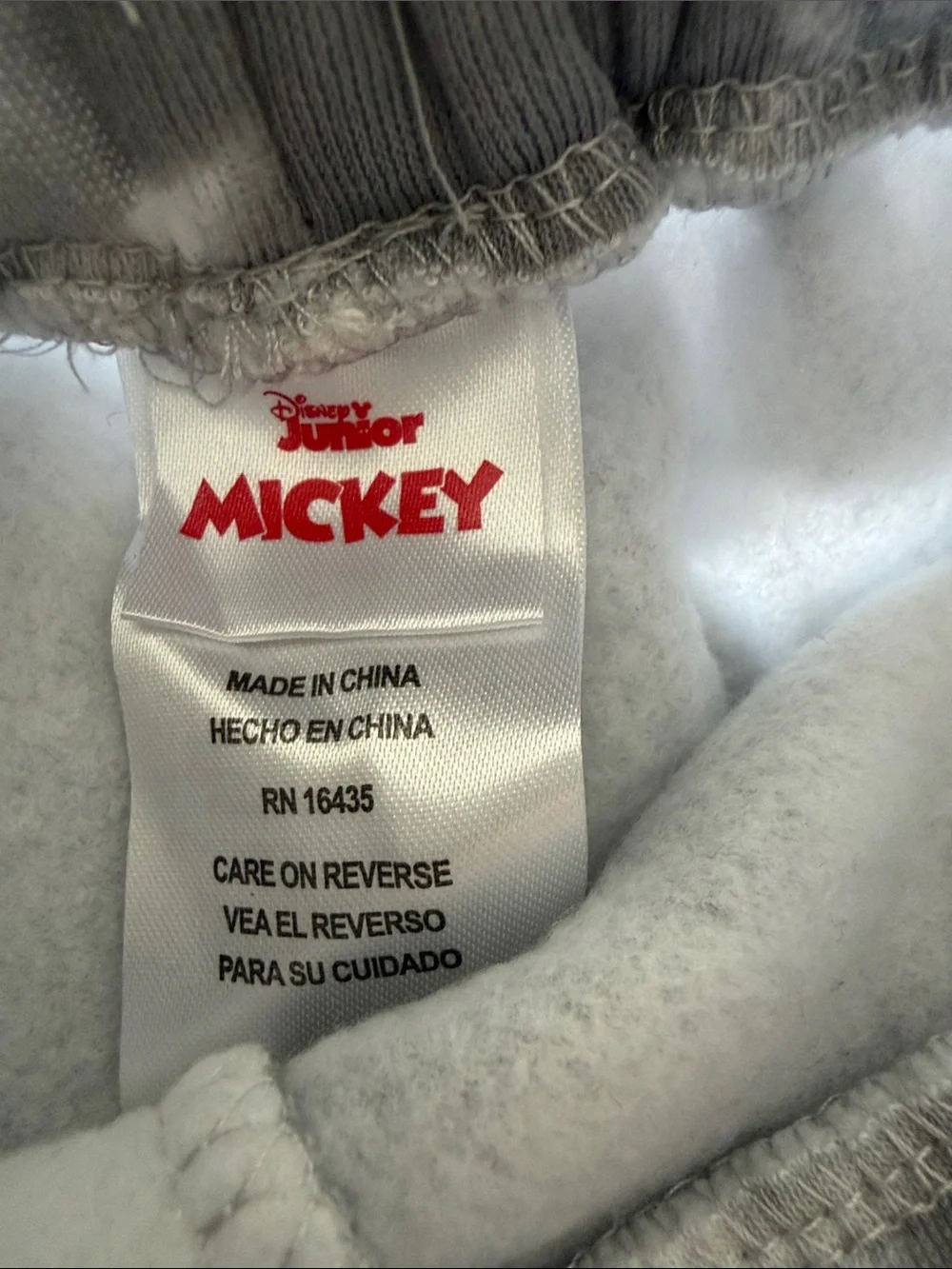 Disney Junior Mickey Mouse Gray Tie Dye Fleece Sweatshirt Joggers Set 4T NWOT